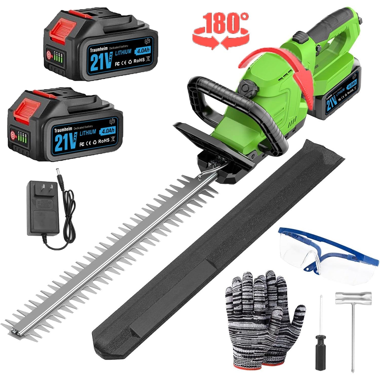 SUPSCEPTER Cordless Hedge Trimmer — main product view