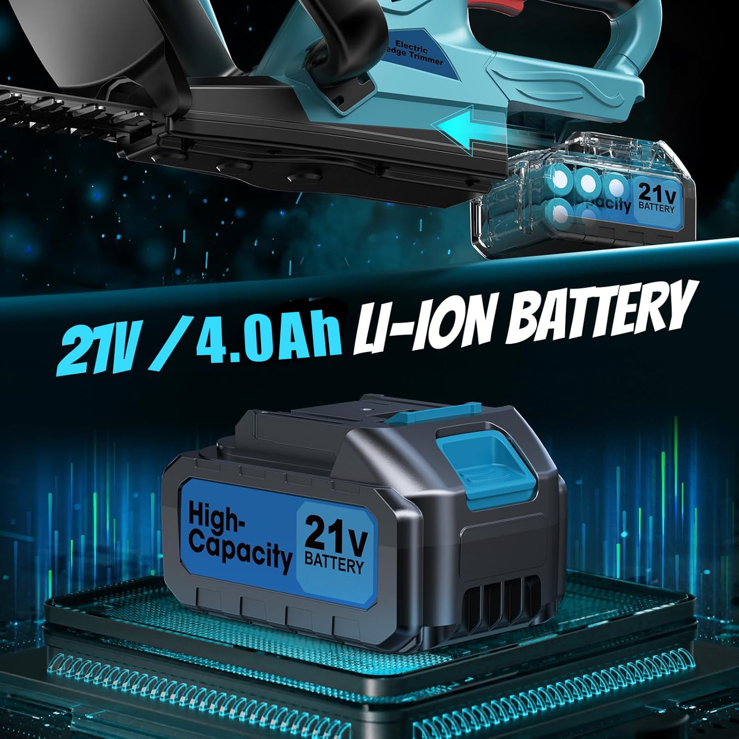 500W Lithium ion hedge trimmer