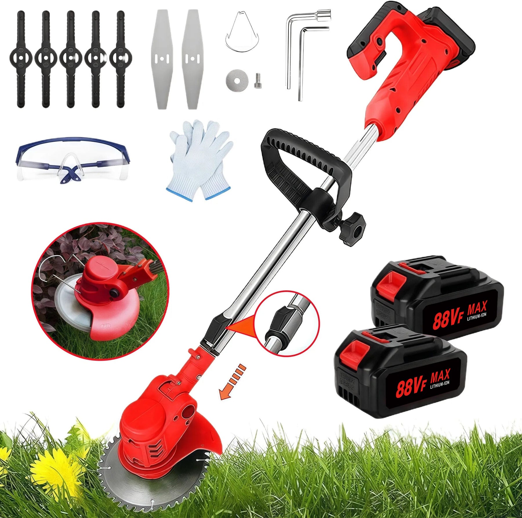 SUPSCEPTER 21V 750W 18000RPM Cordless Grass Trimmer – GT-023 — product view 6