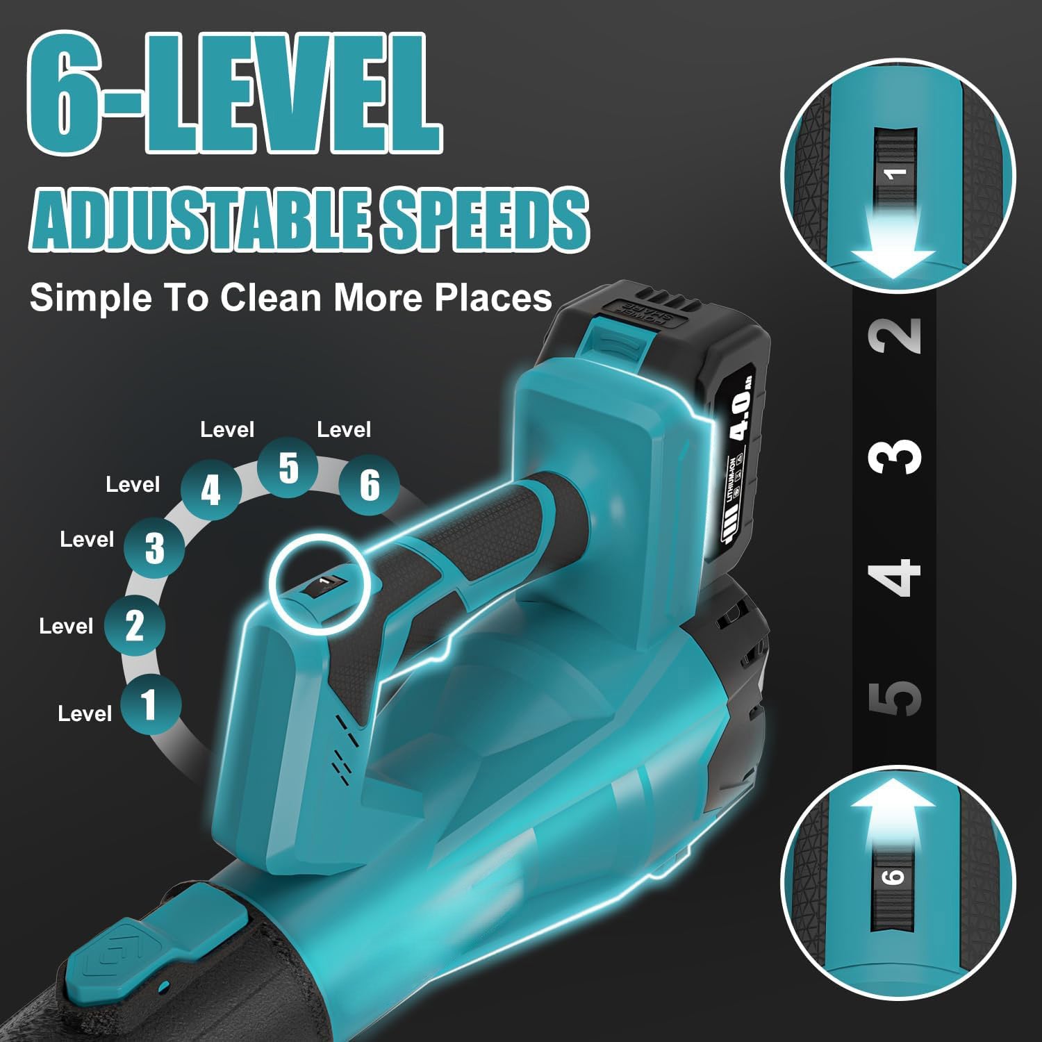 Lithium ion hair dryer