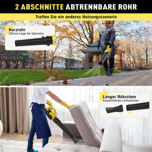 Cordless leaf blower Lithium ion hair dryer