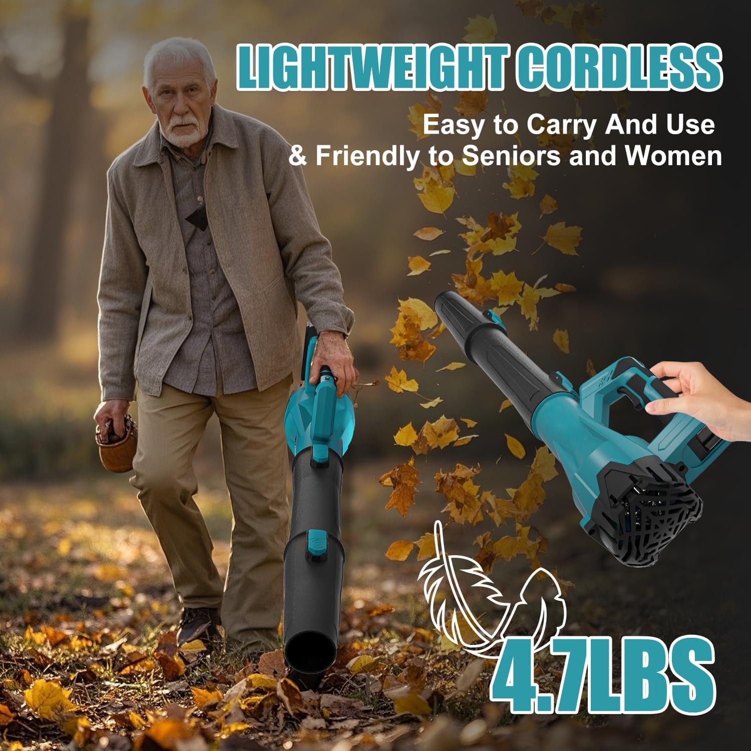 SUPSCEPTER 450CFM 160MPH Cordless Leaf Blower – LB-010 — product view 4