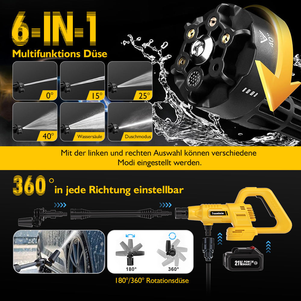 SUPSCEPTER 21V 400W Brushless Cordless Pressure Washer – PW-015 — product view 3
