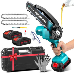 Lithium electric saw powered chainsaw