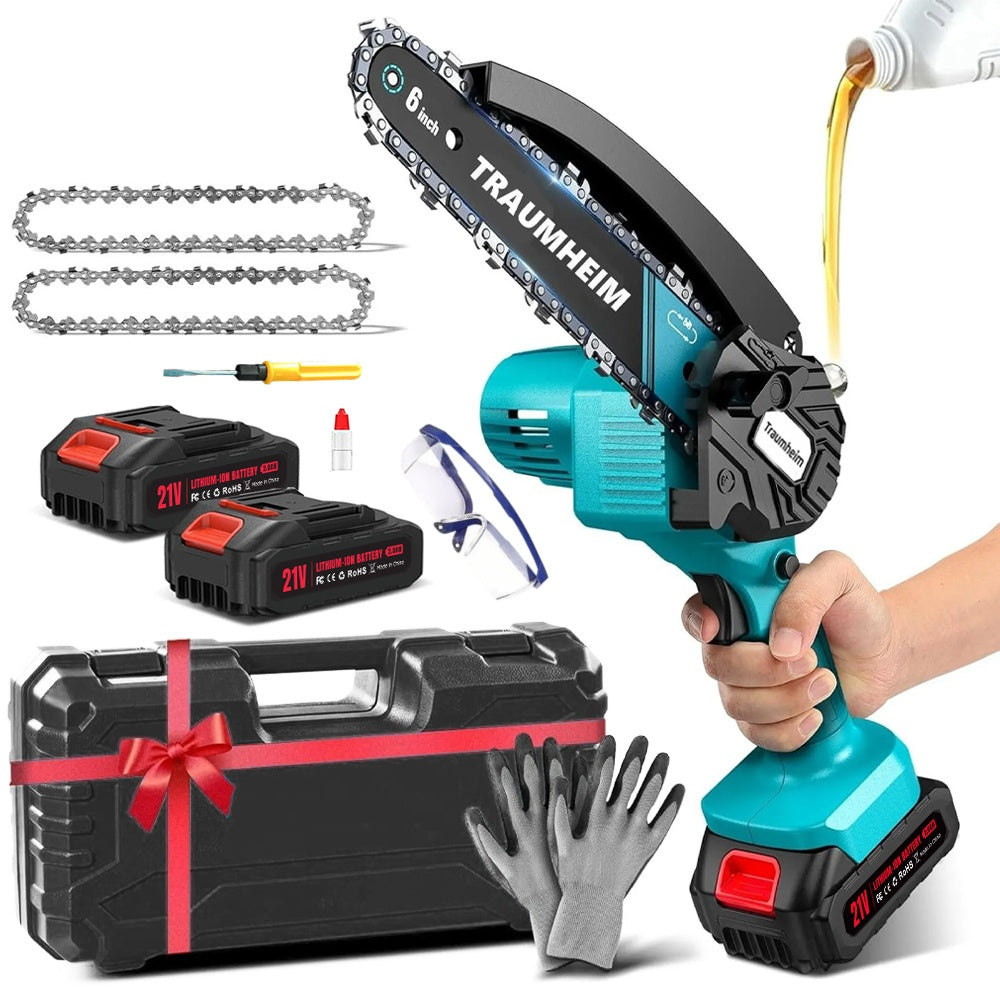 Lithium electric saw powered chainsaw