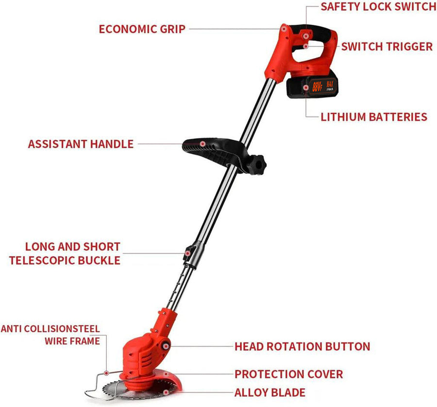 SUPSCEPTER 800W 20000RPM Cordless Grass Trimmer — main product view