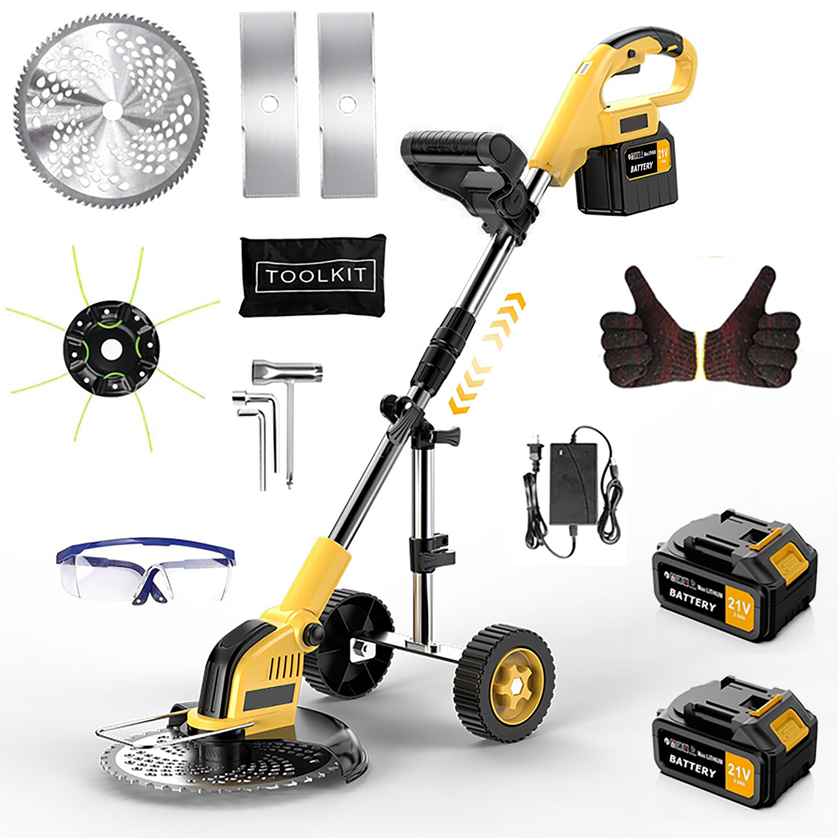 SUPSCEPTER 21V Cordless Grass Trimmer — main product view