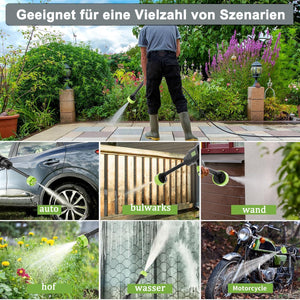 Cordless pressure washer, portable pressure washer with 2x 1500mAh batteries, 6-in-1 nozzle & 5M hose for car, patio, garden, fence, pool