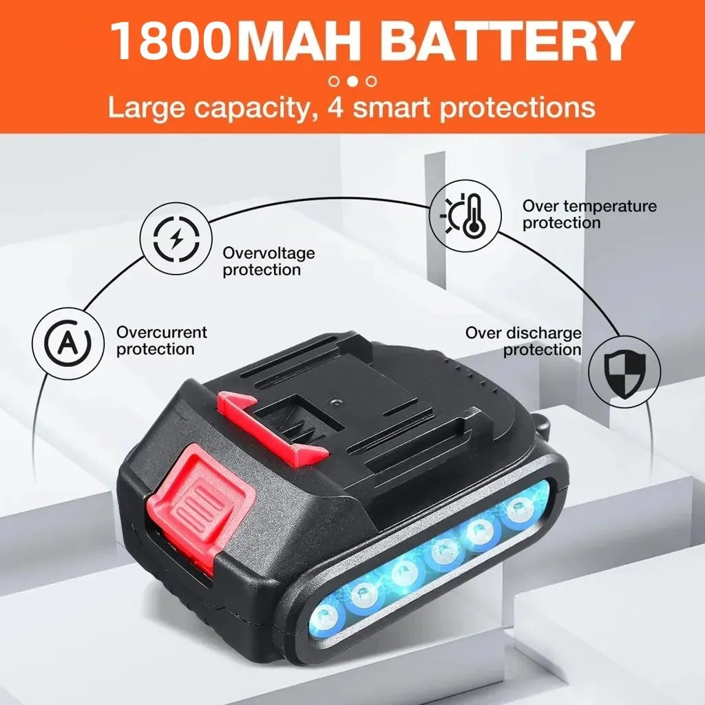 Cordless pressure washer, 88VF 1500W battery-powered portable pressure washer, car cleaner with 2 batteries, 5m hose, for cars, gardens and warehouses