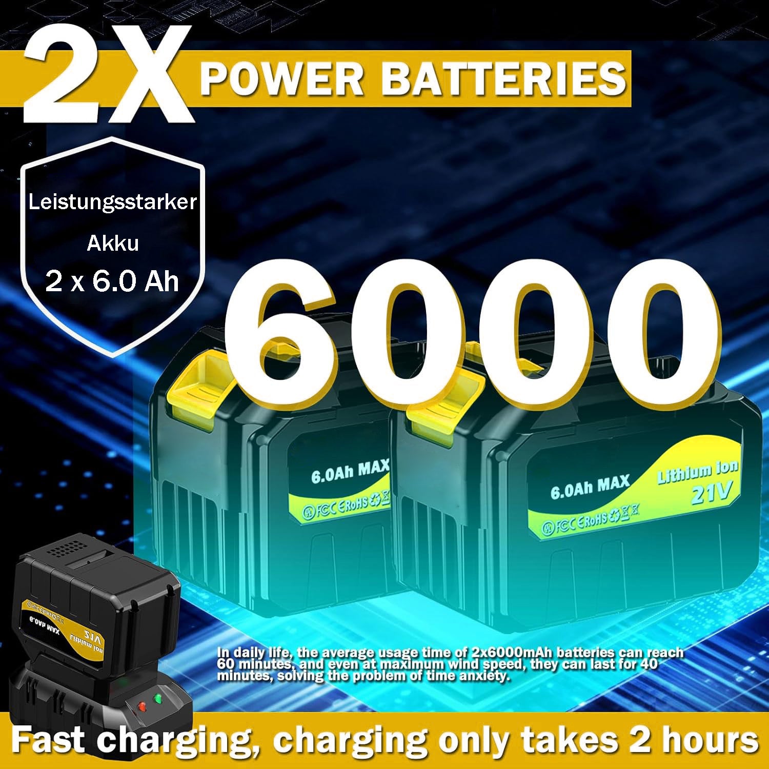 Lithium ion hair dryer