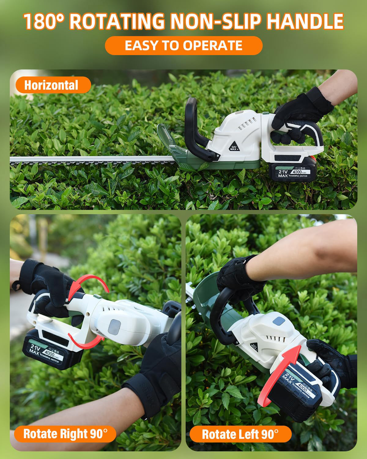 Cordless Lithium ion hedge trimmer