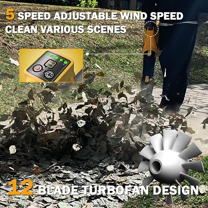 SUPSCEPTER 10 m³/min Brushless Cordless Leaf Blower – LB-012 — product view 3