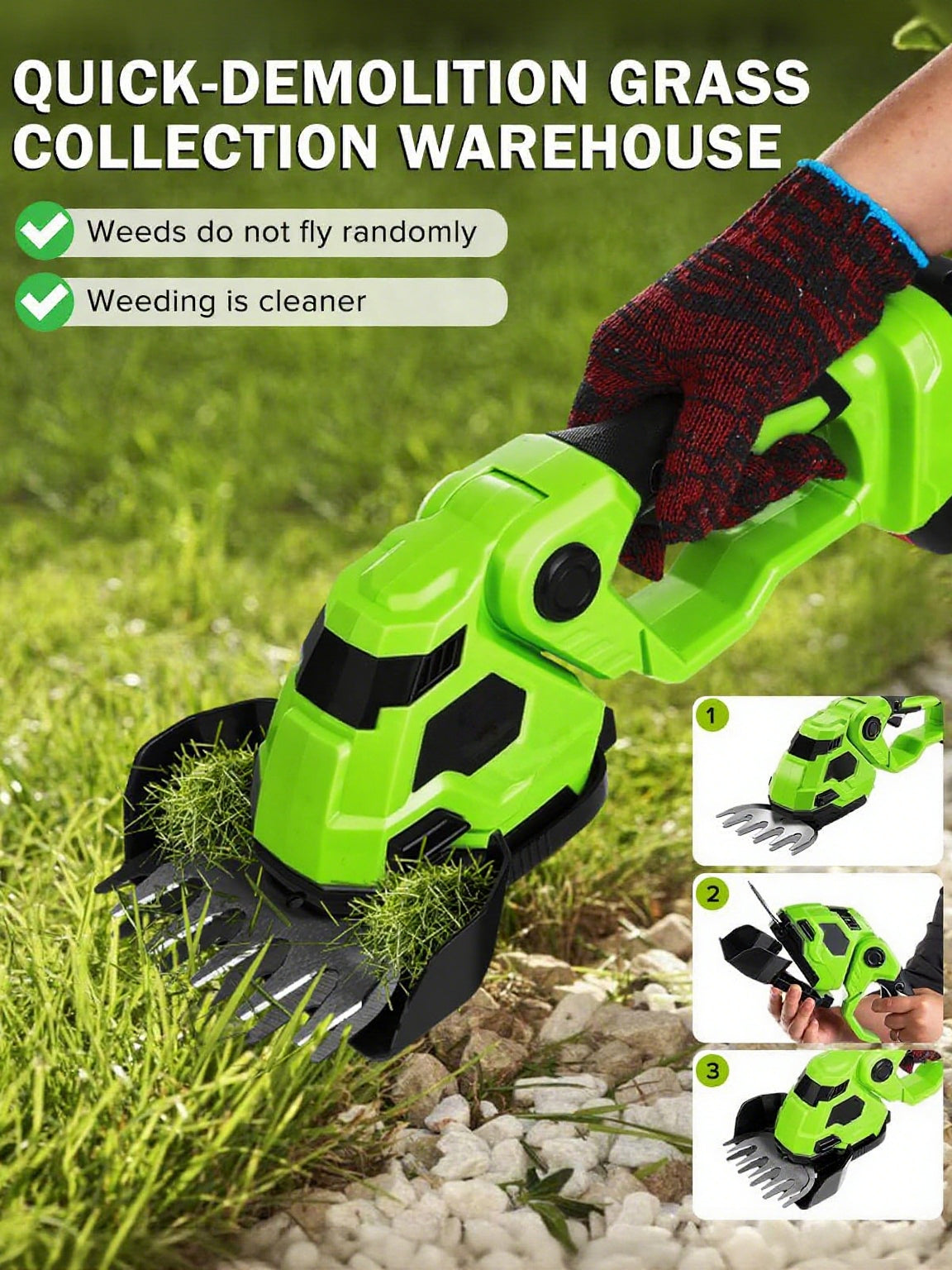 2-in-1 Cordless Hedge Trimmer & Grass Shears