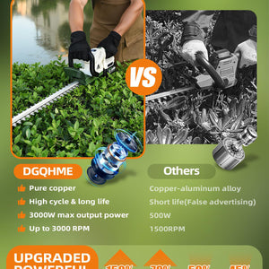 Cordless Lithium ion hedge trimmer