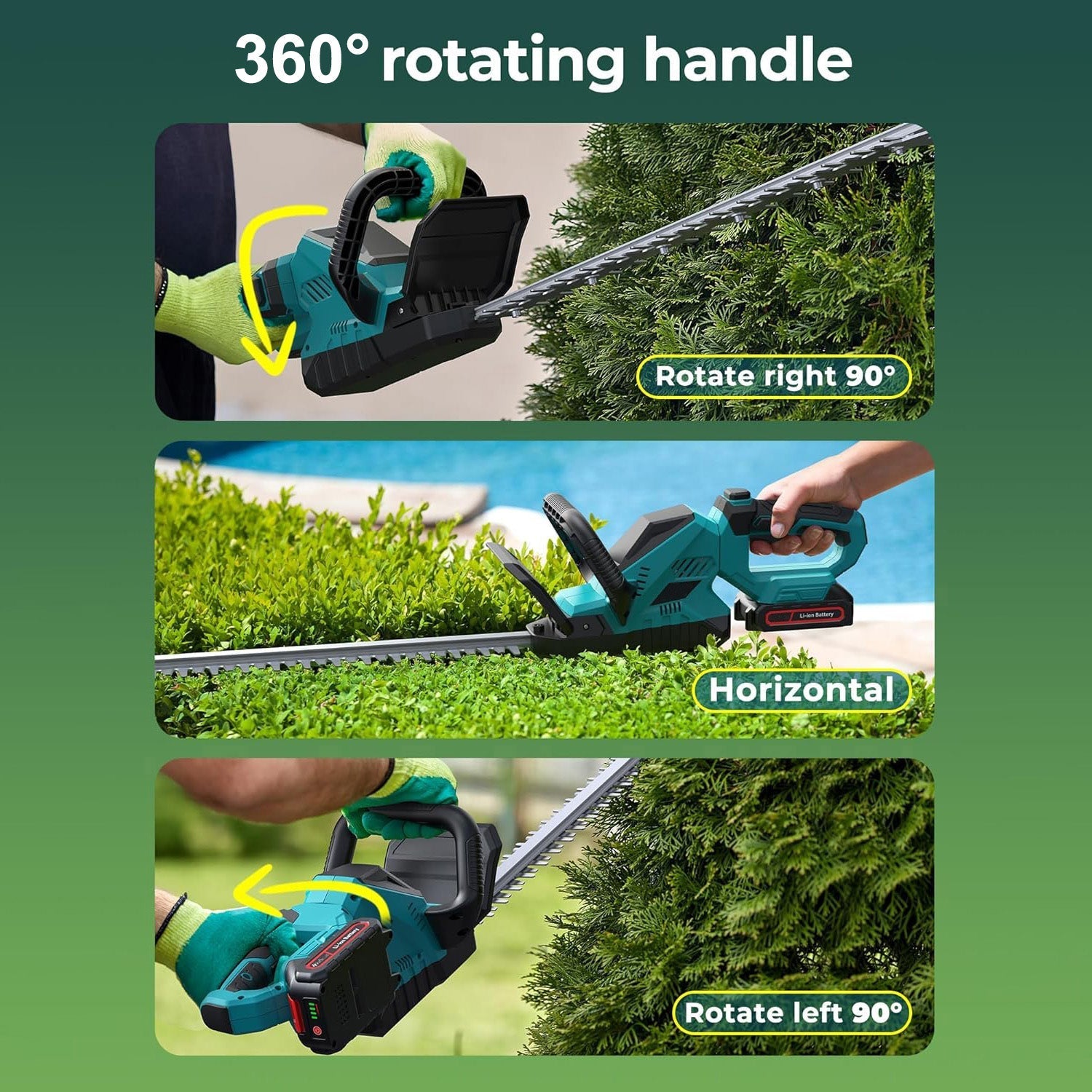 SUPSCEPTER 21V Cordless Hedge Trimmer – HT-002 — product view 6