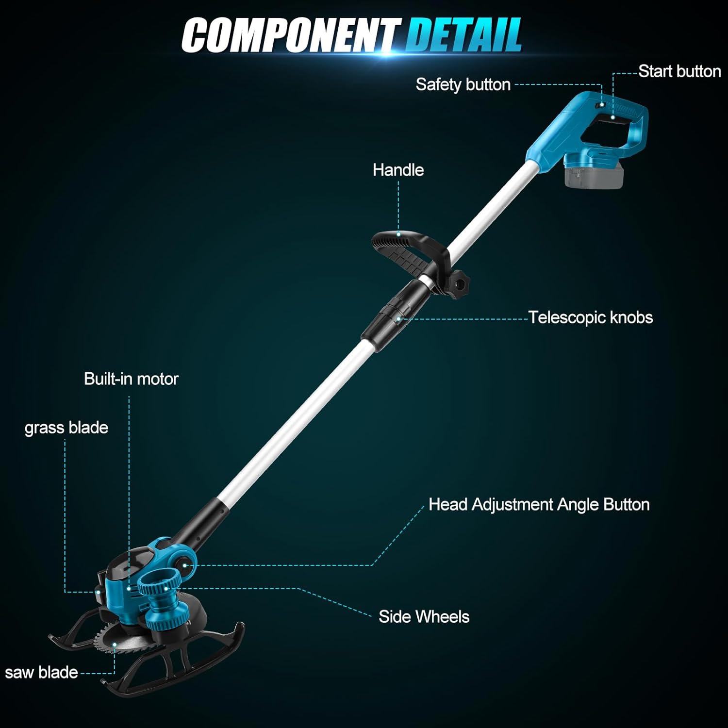 SUPSCEPTER 21V Cordless Grass Trimmer – GT-010 — product view 4