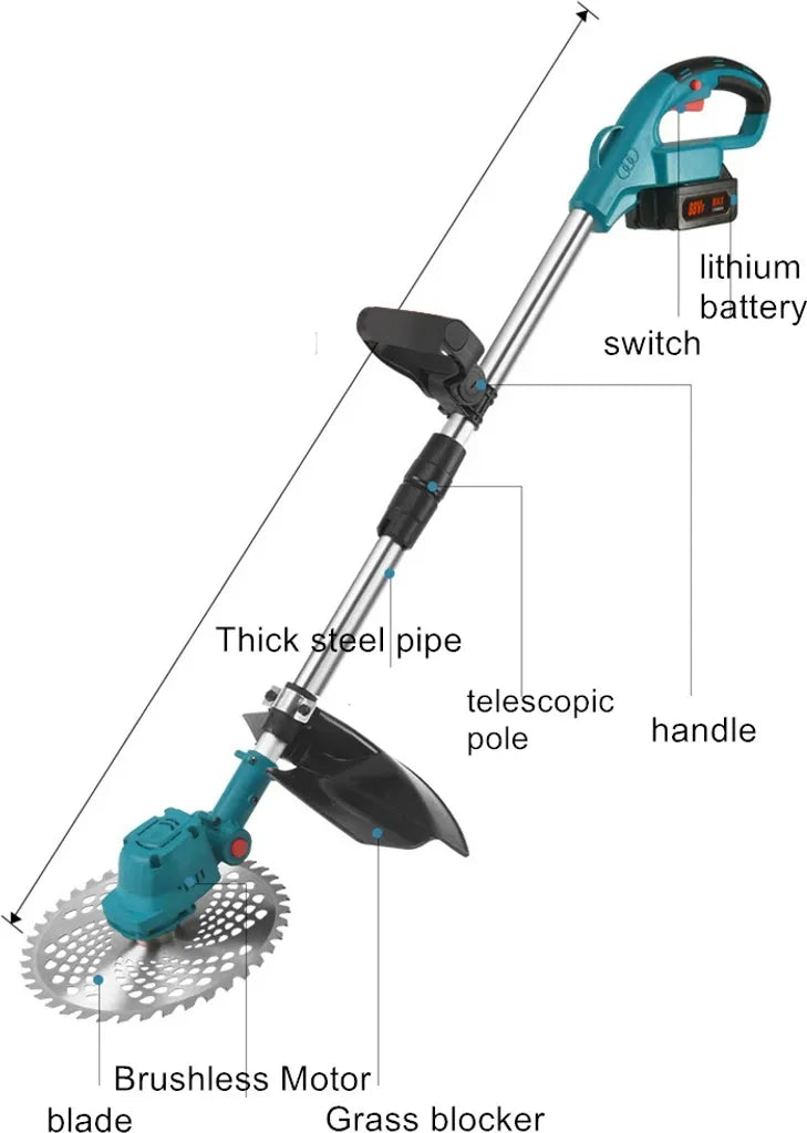 SUPSCEPTER 18000RPM Cordless Grass Trimmer – GT-012 — product view 4