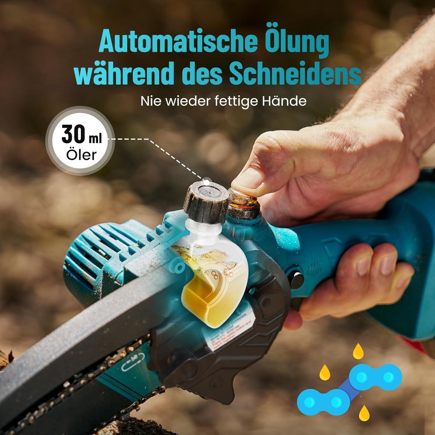 SUPSCEPTER 850W Akku-Kettensäge — Produktdetails 4