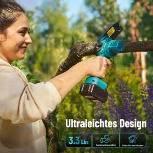 Lithium electric saw powered chainsaw