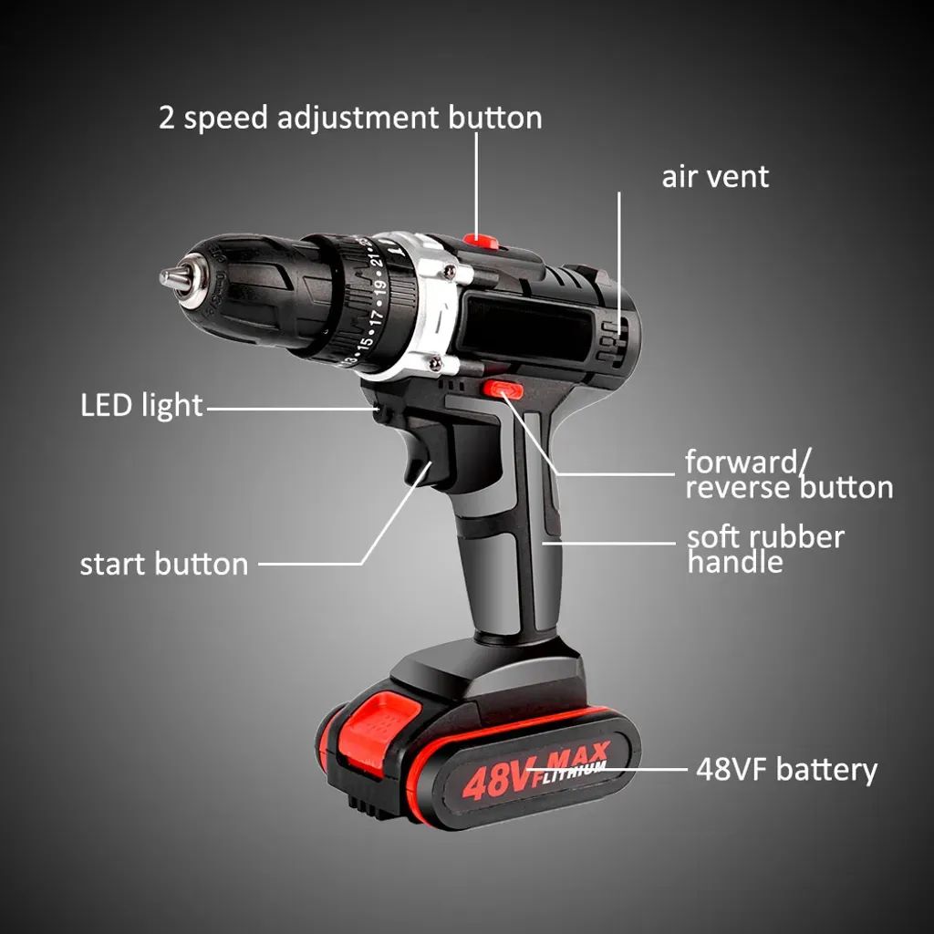 SUPSCEPTER 48VF 80W Cordless Drill/Driver Set – DR-001 — product view 2