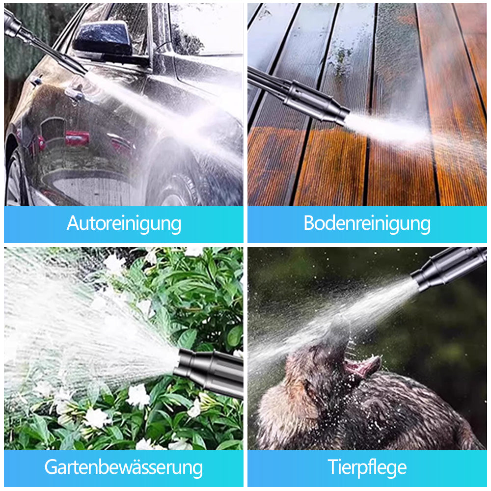 400W Cordless High-Pressure Washer, 450 PSI, Includes 2 Batteries, Charger & 3-in-1 Nozzle for Cars, Garden, Pets & Floors