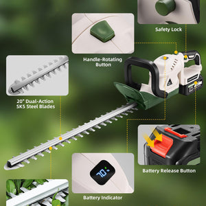 Cordless Lithium ion hedge trimmer