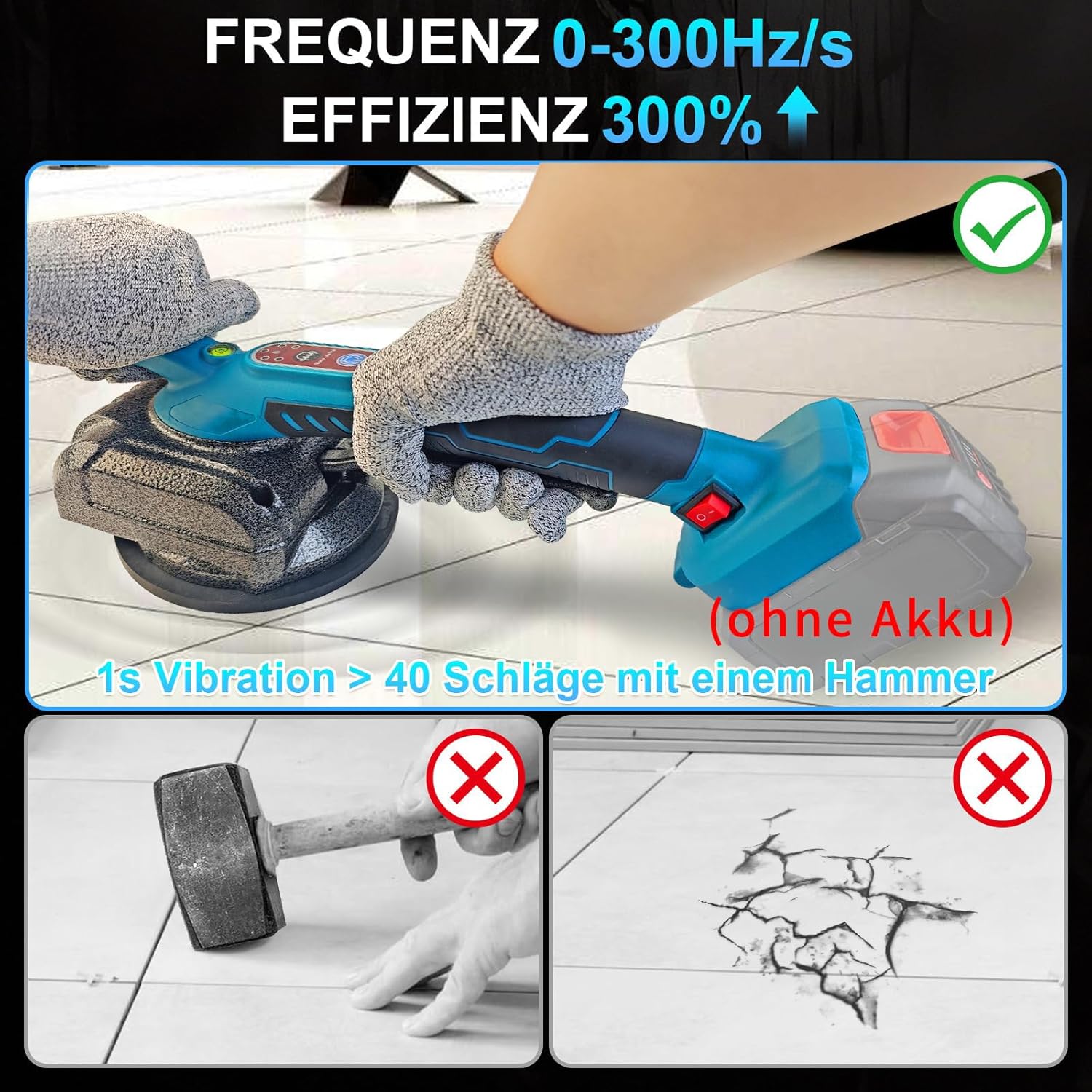 SUPSCEPTER 100kg 10000RPM Cordless Tile Vibrator – TV-001 — product view 7