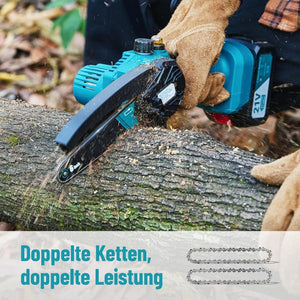 Lithium electric saw powered chainsaw