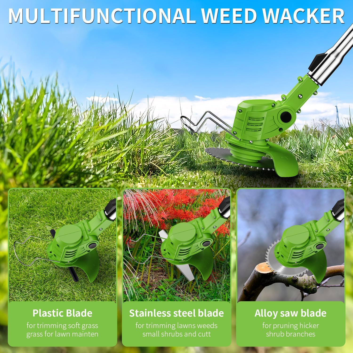 SUPSCEPTER 18000RPM Cordless Grass Trimmer – GT-007 — product view 5