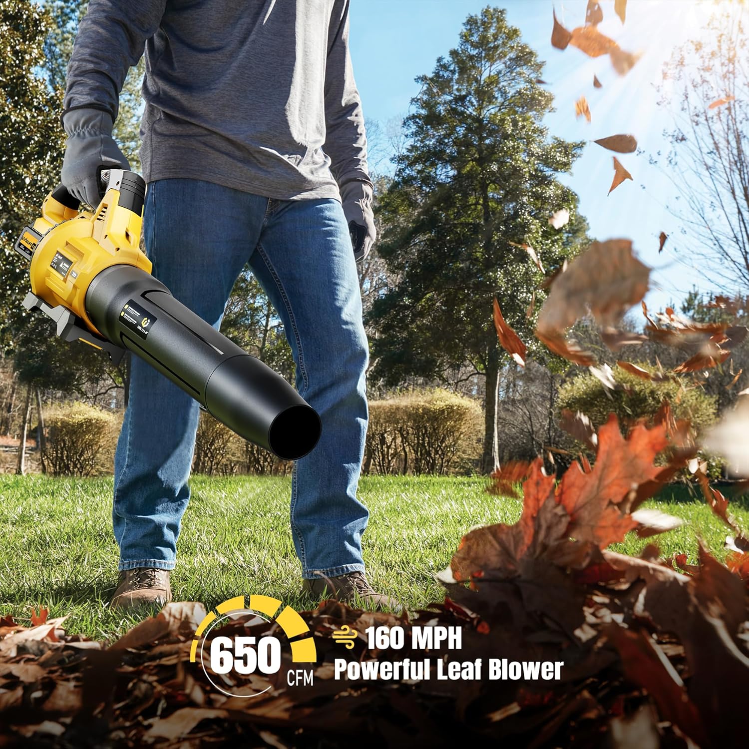 SUPSCEPTER 650CFM Cordless Leaf Blower – LB-009 — product view 5