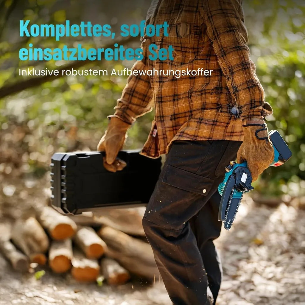 Lithium electric saw powered chainsaw