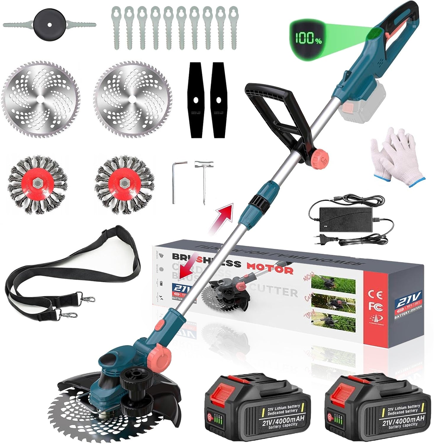 SUPSCEPTER 21V 750W Akku-Rasentrimmer — Hauptproduktansicht