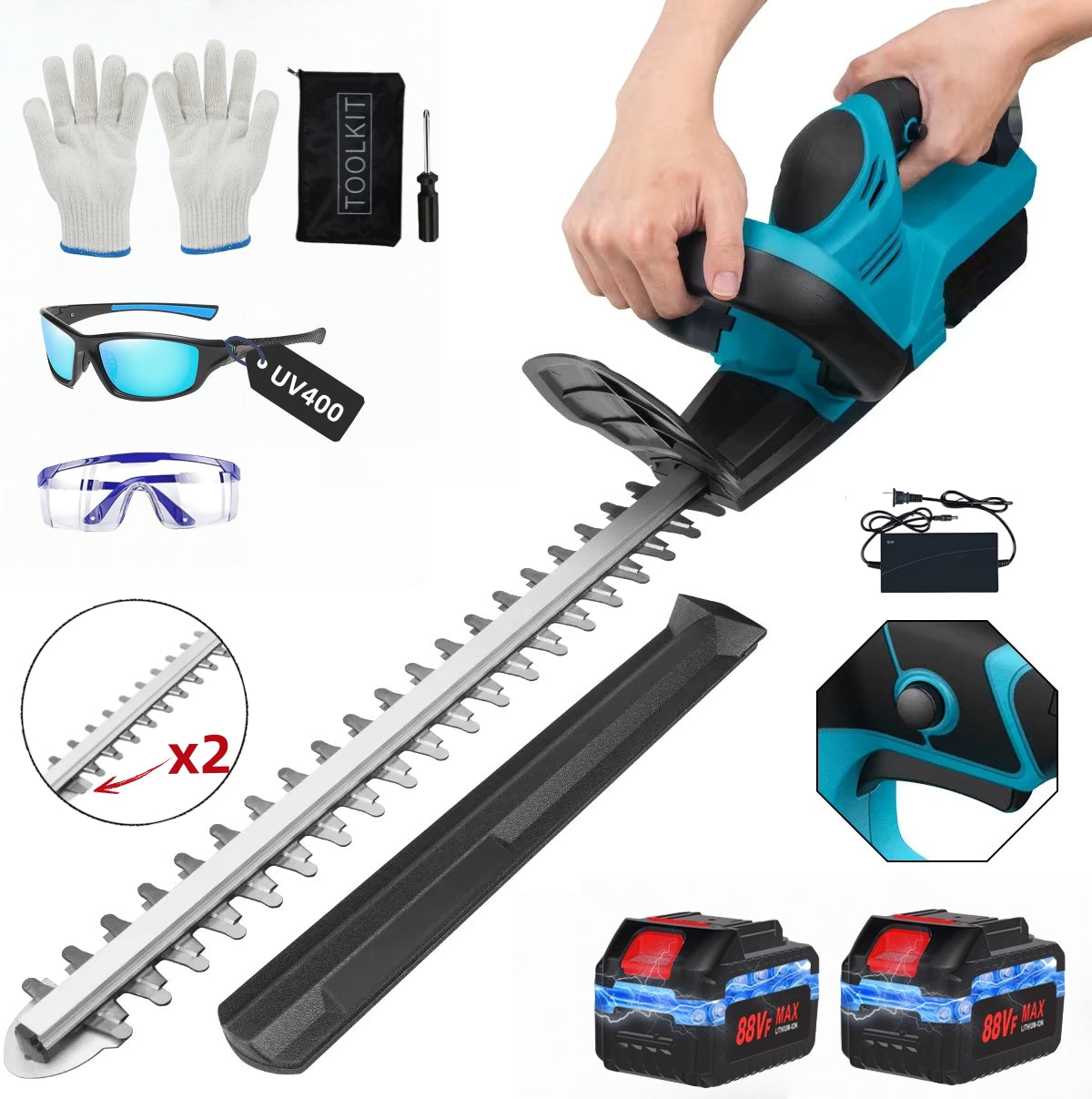SUPSCEPTER 21V 15mm Cordless Hedge Trimmer — main product view