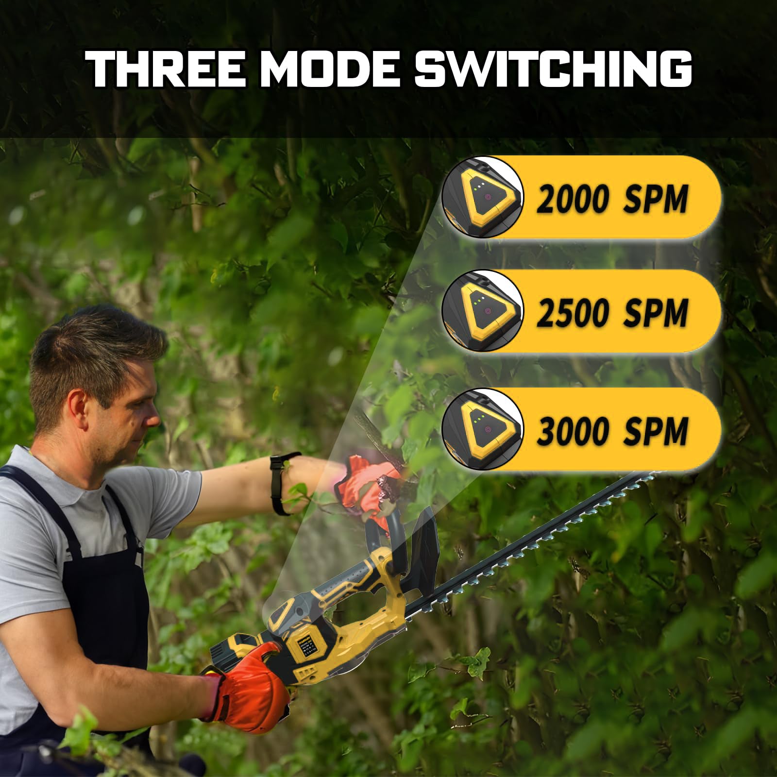 SUPSCEPTER 18V Brushless Cordless Hedge Trimmer – HT-003 — product view 6