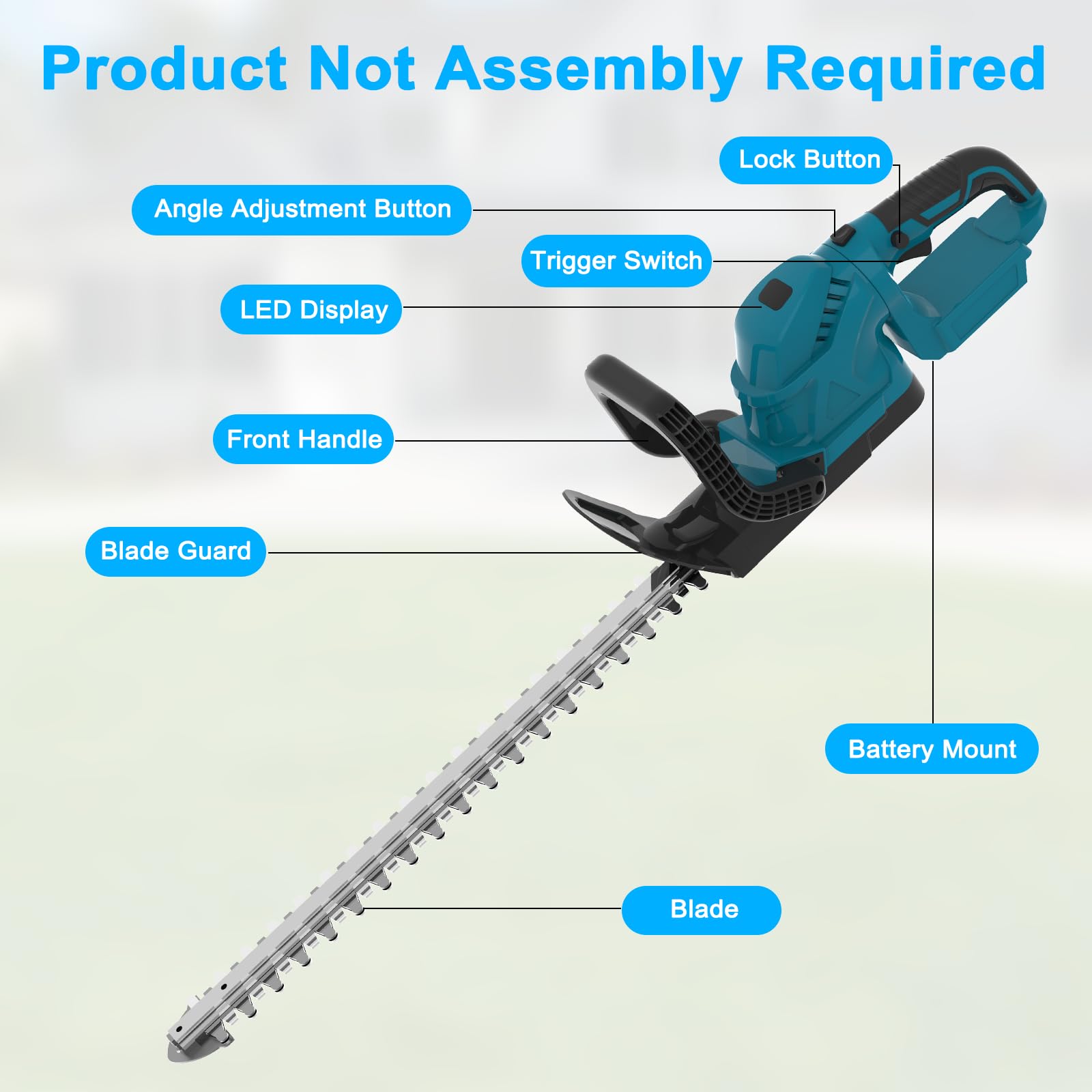 SUPSCEPTER Brushless Cordless Hedge Trimmer – HT-009 — product view 8